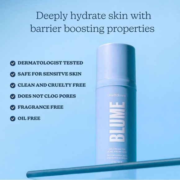 NWT 🩵 Blume Meltdown Gel Cream for Acne-Prone Skin NEW WITH BOX! - Picture 6 of 6